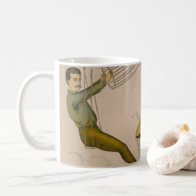Taza De Café Poster De Circo De Un Balón Aéreo (Con donut)