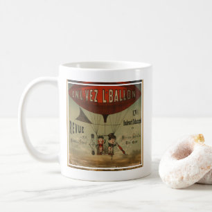 Taza De Café Poster De Circo Francés De Dos Artistas En Aeronav