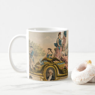 Taza De Café Poster de circo vintage mostrando el desfile flota