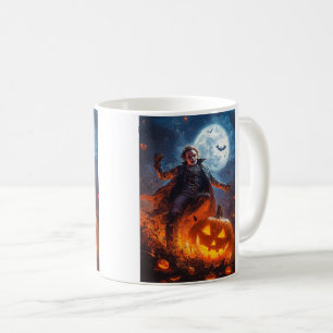 Taza De Café Poster de esbozo de Halloween.