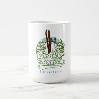 Taza De Café Poster de esquí Gunstock Mountain New Hampshire