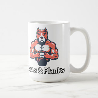 Taza De Café Póster de Fitness Canino Muscular Patas y Tablones