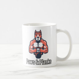 Taza De Café Póster de Fitness Canino Muscular Patas y Tablones