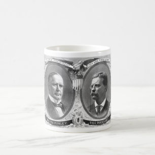 Taza De Café Poster de la elección de McKinley y de Roosevelt