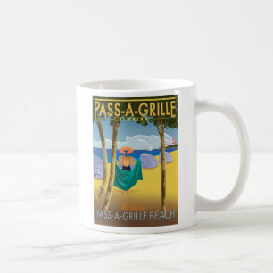 TAZA DE CAFÉ POSTER DE LA PLAYA DEL PAG
