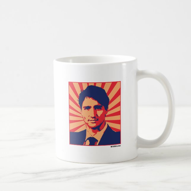 Taza De Café Poster de la propaganda de Justin Trudeau - .png (Derecha)
