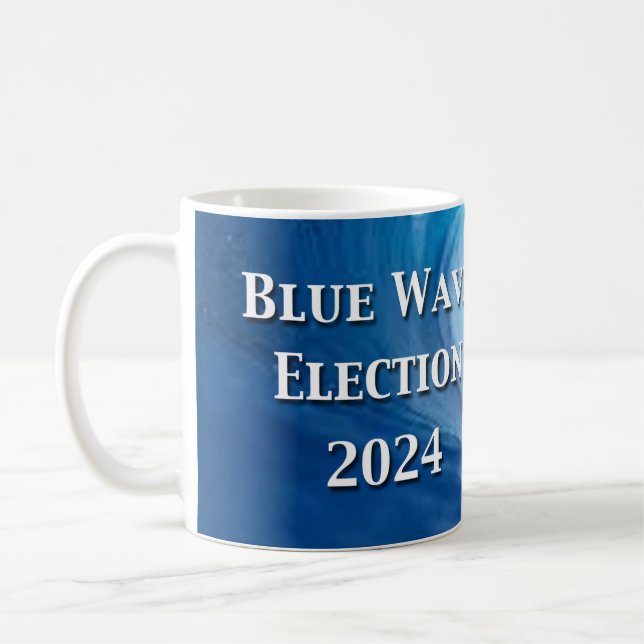 Taza De Café Poster de las elecciones de 2024 por la Ola Azul (Izquierda)