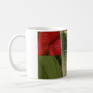 Taza De Café Póster de Latte de Matcha de Fresa – Bebida de Caf