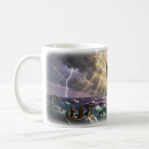 Taza De Café Póster de Protección Divina de Dios Te Ve