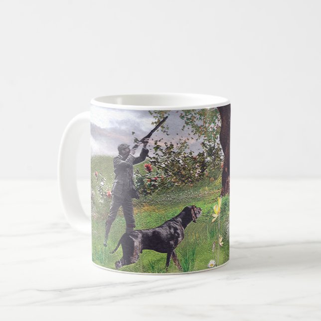 Taza De Café Poster de Tapiz de punteros cortos alemanes (GSP) (Anverso izquierdo)