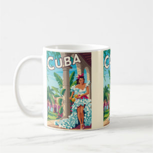 Taza De Café Póster de viaje a Cuba