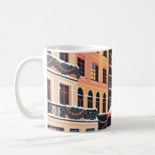 Taza De Café Póster de viaje de Navidad de Londres Big Ben