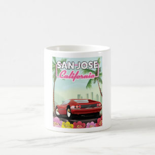 Taza De Café Póster de viaje de San Jose, California