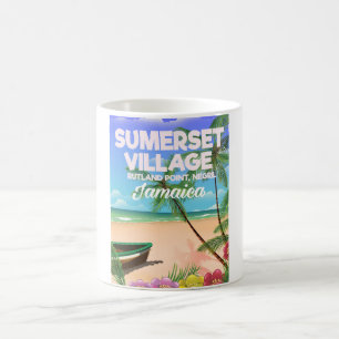 Taza De Café Póster de viaje de Sumerset Village Jamaica