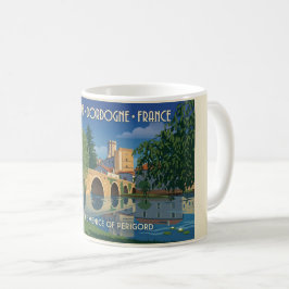 Taza De Café Póster de viaje vintage Brantôme Dordoña Francia