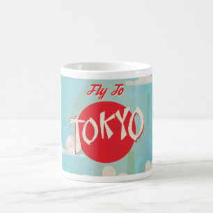 Taza De Café Póster de viaje Vintage Retro Vuela a Tokio