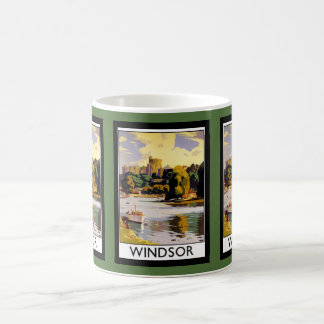 Taza De Café Poster de Viajes de Windsor Castle Vintage