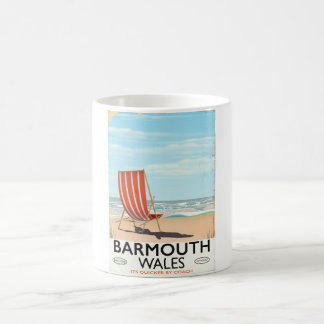 Taza De Café Poster de viajes vintage de Barmouth North Wales