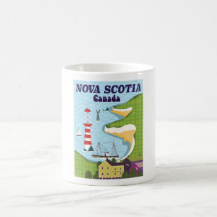 Taza De Café poster de Viajes Vintage de Nueva Escocia Canadá