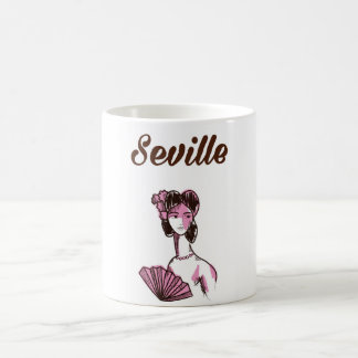 Taza De Café Poster de viajes vintage de Sevilla
