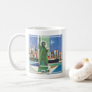 Taza De Café Poster De Viajes Vintage Para American Airlines