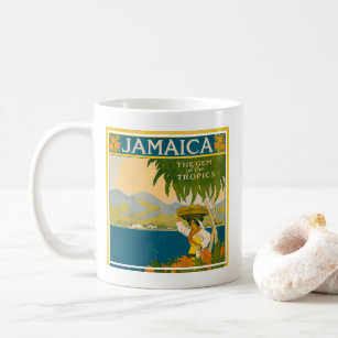 Taza De Café Poster De Viajes Vintage Para Jamaica