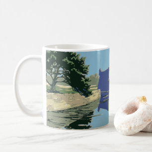 Taza De Café Poster de Viajes Vintage que muestra Fort Marion