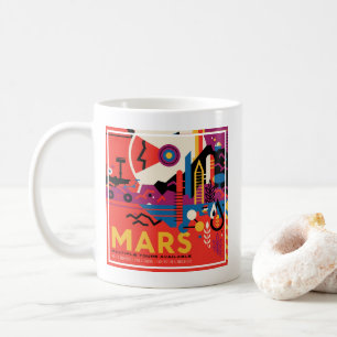 Taza De Café Poster del Espacio Retro - Programa de Exploración