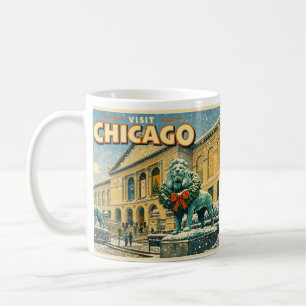 Taza De Café póster del Instituto de Arte de Chicago en inviern