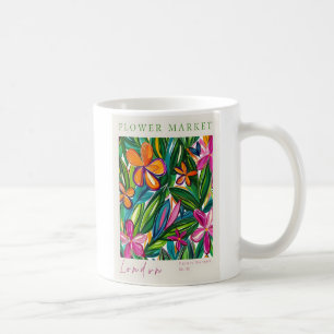 Taza De Café Poster del mercado de flores de Londres
