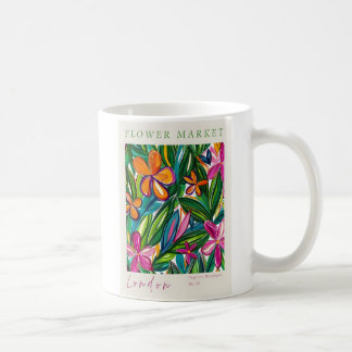 Taza De Café Poster del mercado de flores de Londres