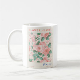 Taza De Café Poster del mercado de flores de París