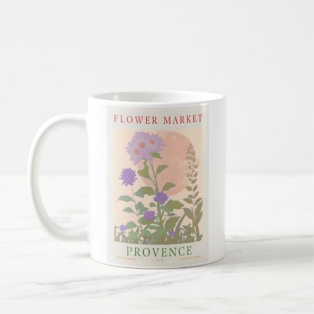Taza De Café Poster del mercado de flores de Provenza (Izquierda)