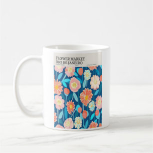 Taza De Café Poster del Mercado de Flores de Río de Janeiro
