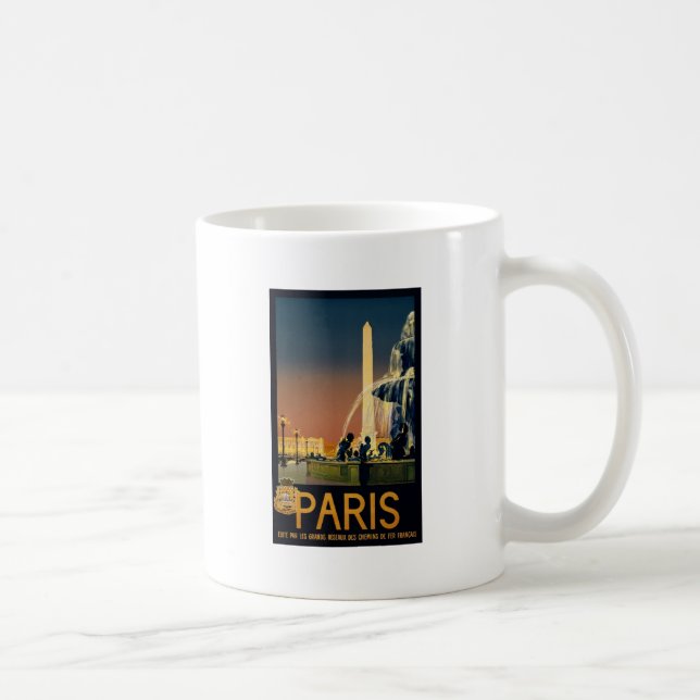 Taza De Café Poster del viaje de París para las redes (Derecha)