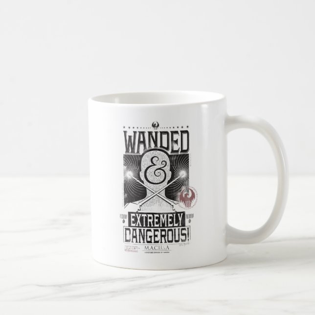 Taza De Café Poster deseado y extremadamente peligroso - negro (Derecha)