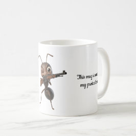Taza De Café Póster Divertido de Hormiga | Amante del Café W