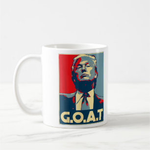 Taza De Café Póster republicano Trump GOAT 45 47 2024