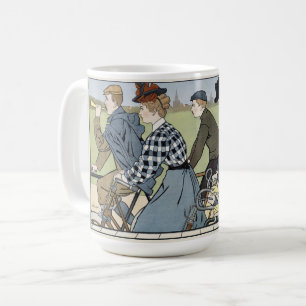 Taza De Café Póster vintage de ciclismo Arte Nouveau bicicleta