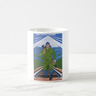 Taza De Café Posters de la propaganda de Unión Soviética de l