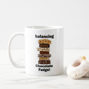 Taza De Café Postre de chocolate con nueces divertido equilibra