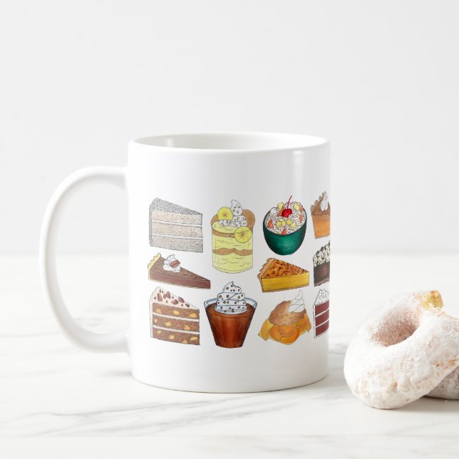 Taza De Café Postres de comida de panadería del sur de Estados  (Con donut)