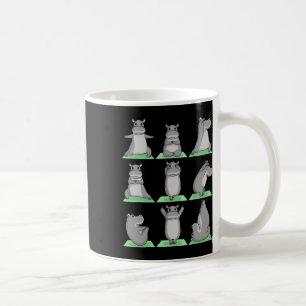 Taza De Café Postura de yoga de hipopótamo Zen Lindo Ejercicio 