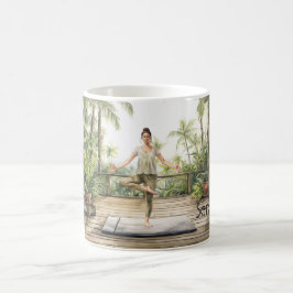 Taza De Café Postura de Yoga de Meditación Serenidad