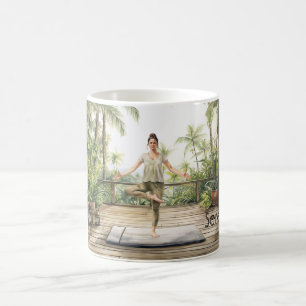 Taza De Café Postura de Yoga de Meditación Serenidad
