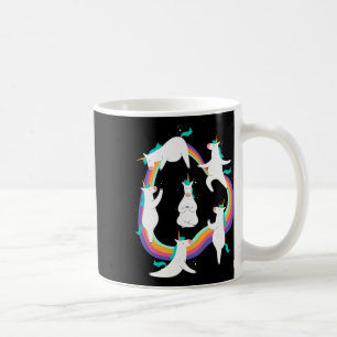 Taza De Café Posturas de Saludo al Sol de Yoga de Unicornio Arc