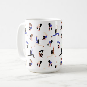 Taza De Café Posturas femeninas de yoga
