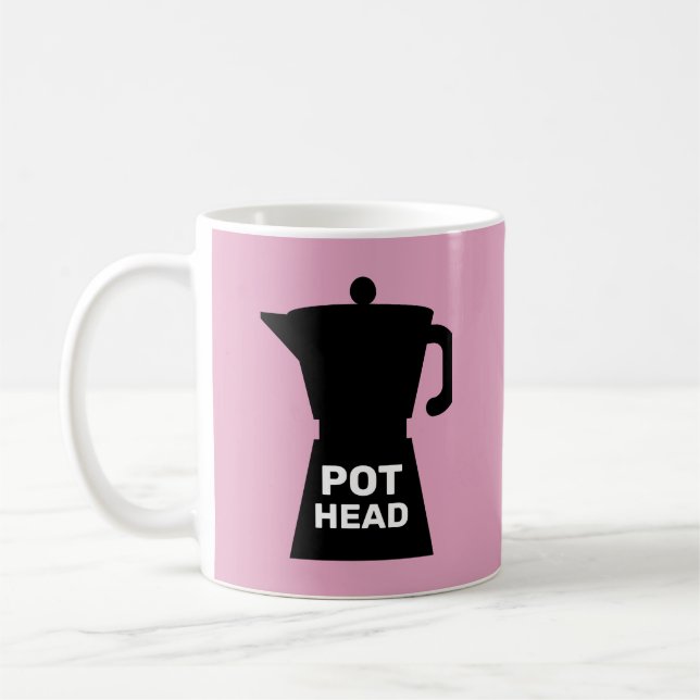 TAZA DE CAFÉ POT HEY FUNNY PINK COFFEE MUG (Izquierda)