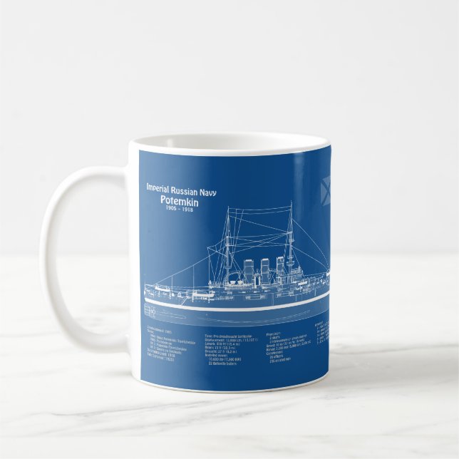 Taza De Café Potemkin - Planes de trazado de los buques ABD (Izquierda)