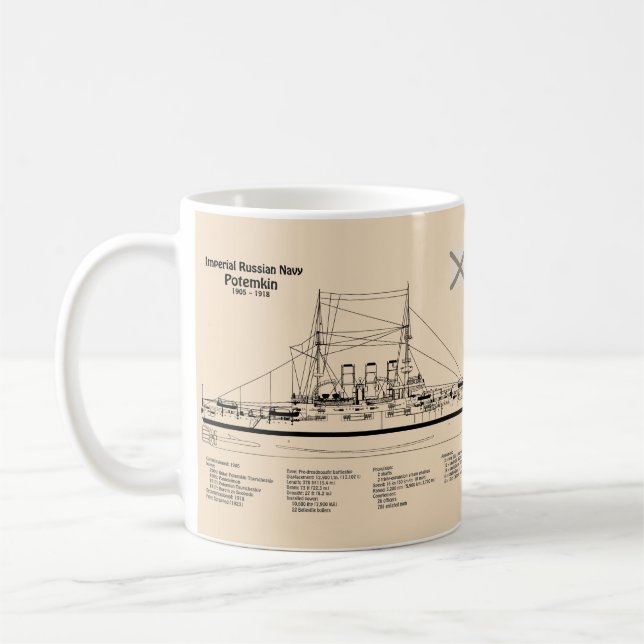 Taza De Café Potemkin - Planes de trazado de los buques SD (Izquierda)